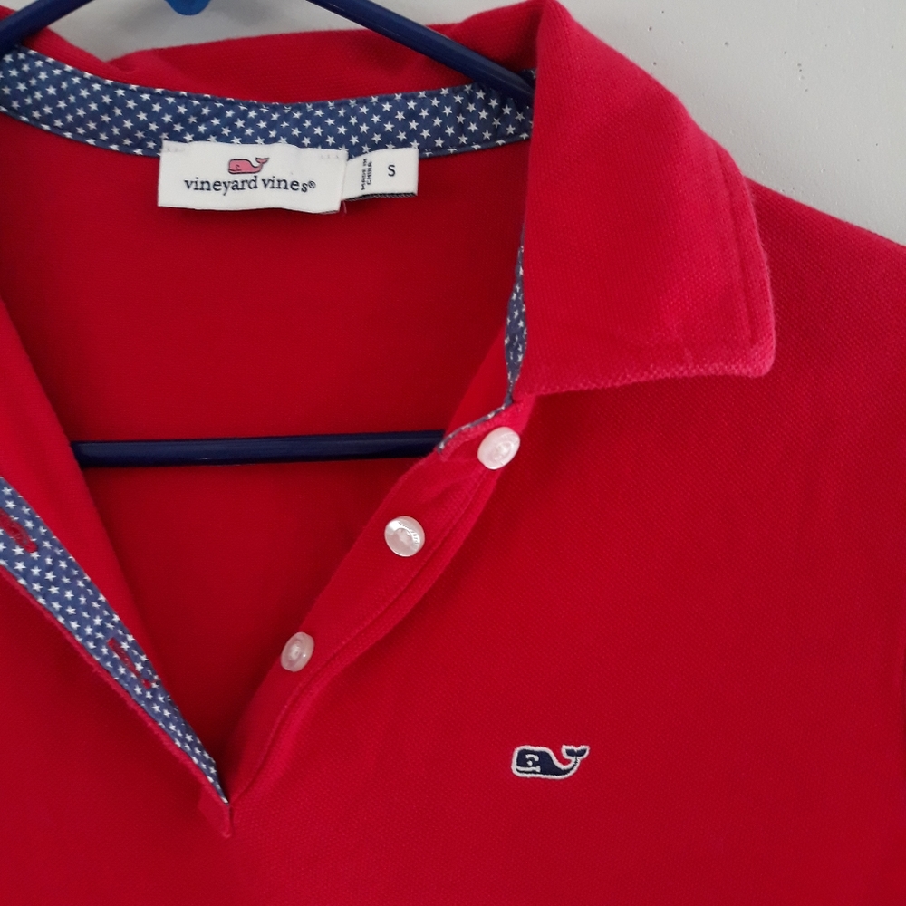 SALE Vinyard Vine | red collared t-shirt …